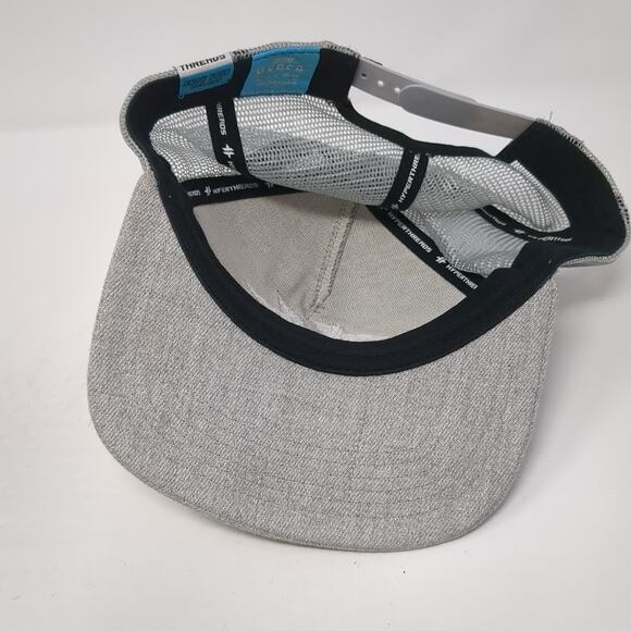 Hyper Threads Snapback Trucker Hat Gray OS Adjustable Embroidered Mesh Back - Picture 7 of 9